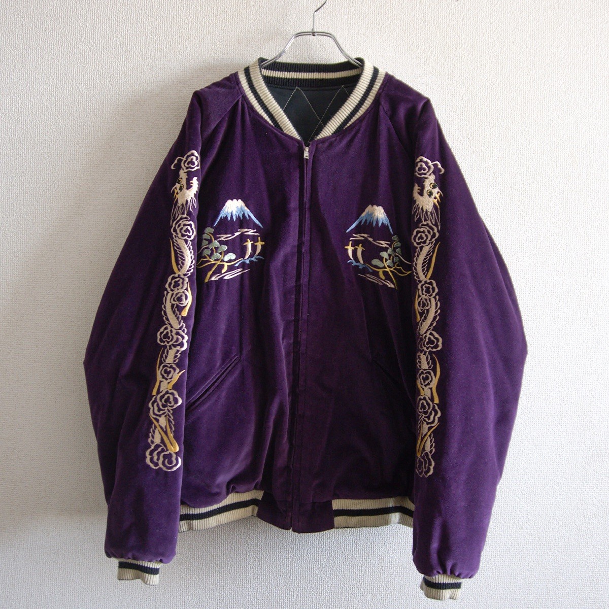 【美品/ビッグサイズ】TAILOR TOYO【TT15392/ 別珍 リバーシブル スカジャン】XXXL ジャケット 刺繍 テーラー東洋 26010816