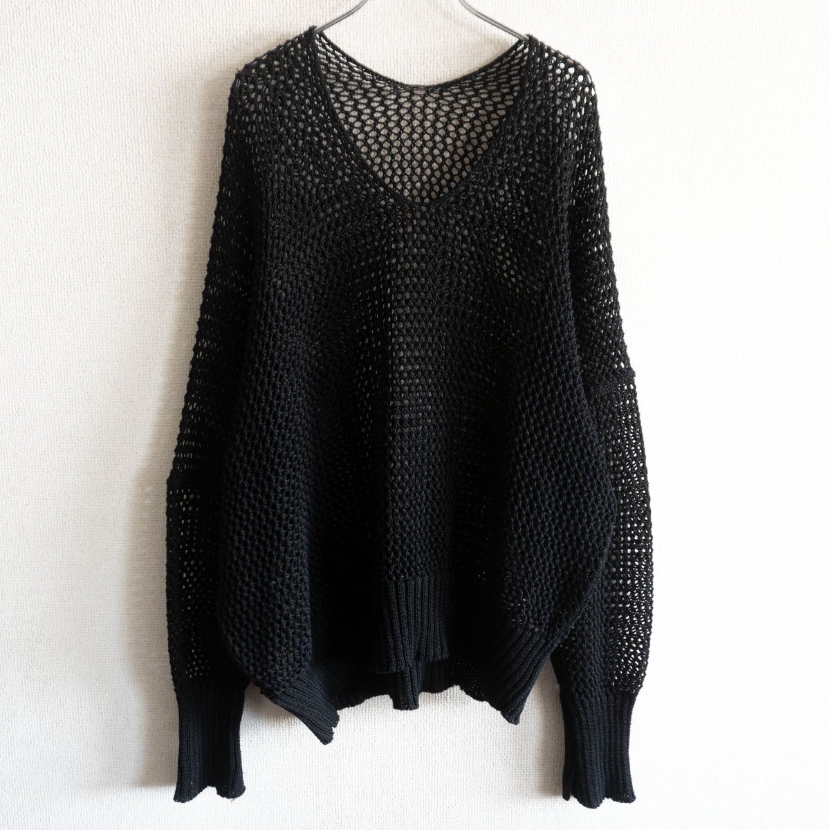 【美品】sulvam【MESH OVER KNIT】 S サルバム メッシュ オーバー ニット 26020075