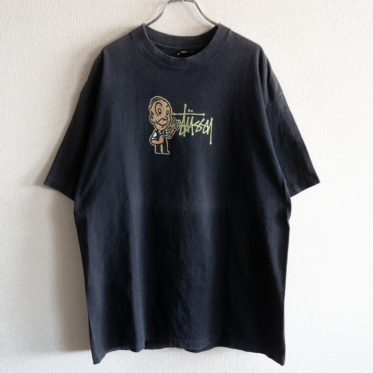 【ブラック/80s】OLD STUSSY【両面プリント Tシャツ】XL ステューシー オールド ビッグシルエット オーバーサイズ USA製 古着 26020050｜OLD BOY SHOP