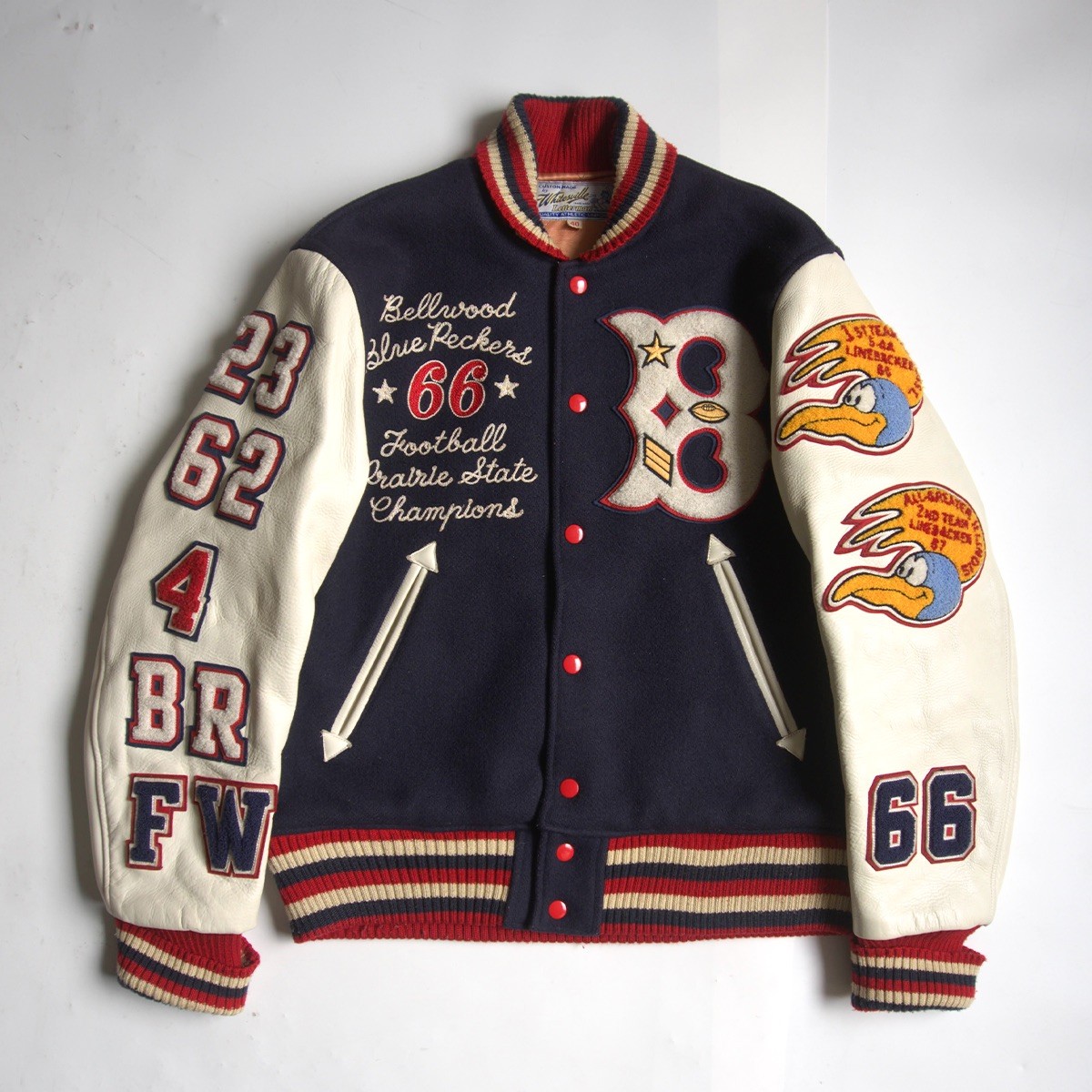 【美品】WHITESVILLE【フルデコ レザースリーブ スタジャン】40 スタジアムジャンパー ホワイツビル 26020303 36,465円