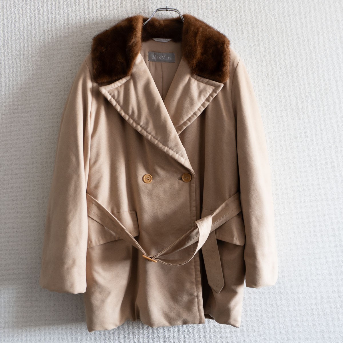 【最高級】MAX MARA 【中綿 ファー コート】40 マックスマーラ s2602064