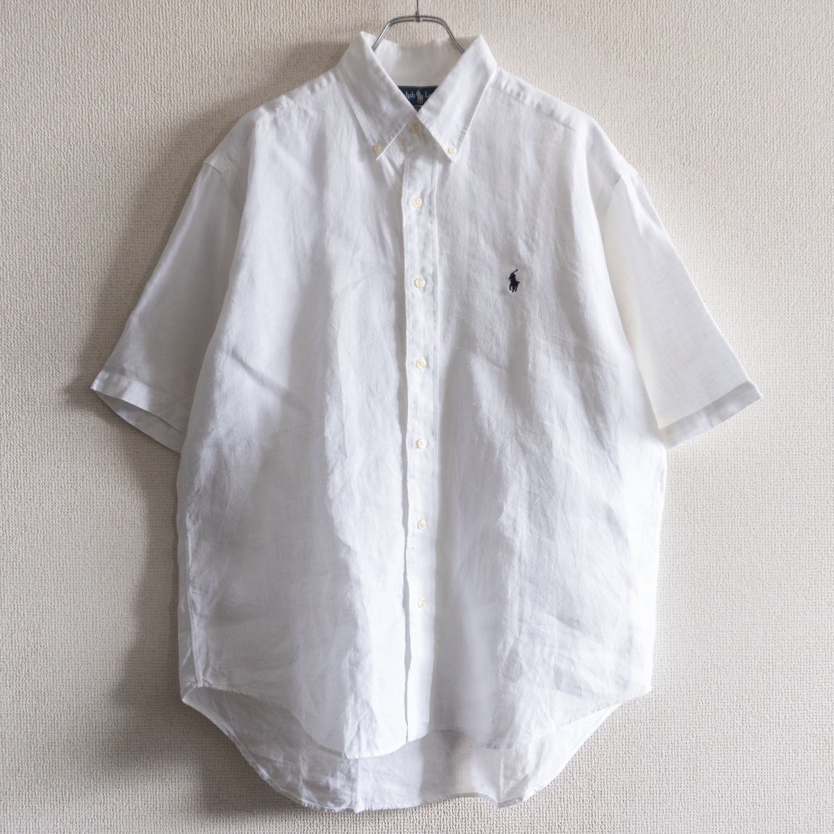 【美品】POLO RALPH LAUREN【BLAKE リネン 半袖シャツ】L ポロラルフローレン s2603021