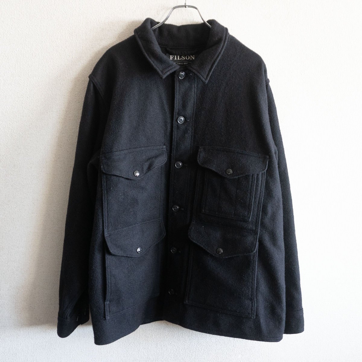 【美品】FILSON【ダブルマッキーノ クルーザー ジャケット】L ブラック USA製 フィルソン 26030407