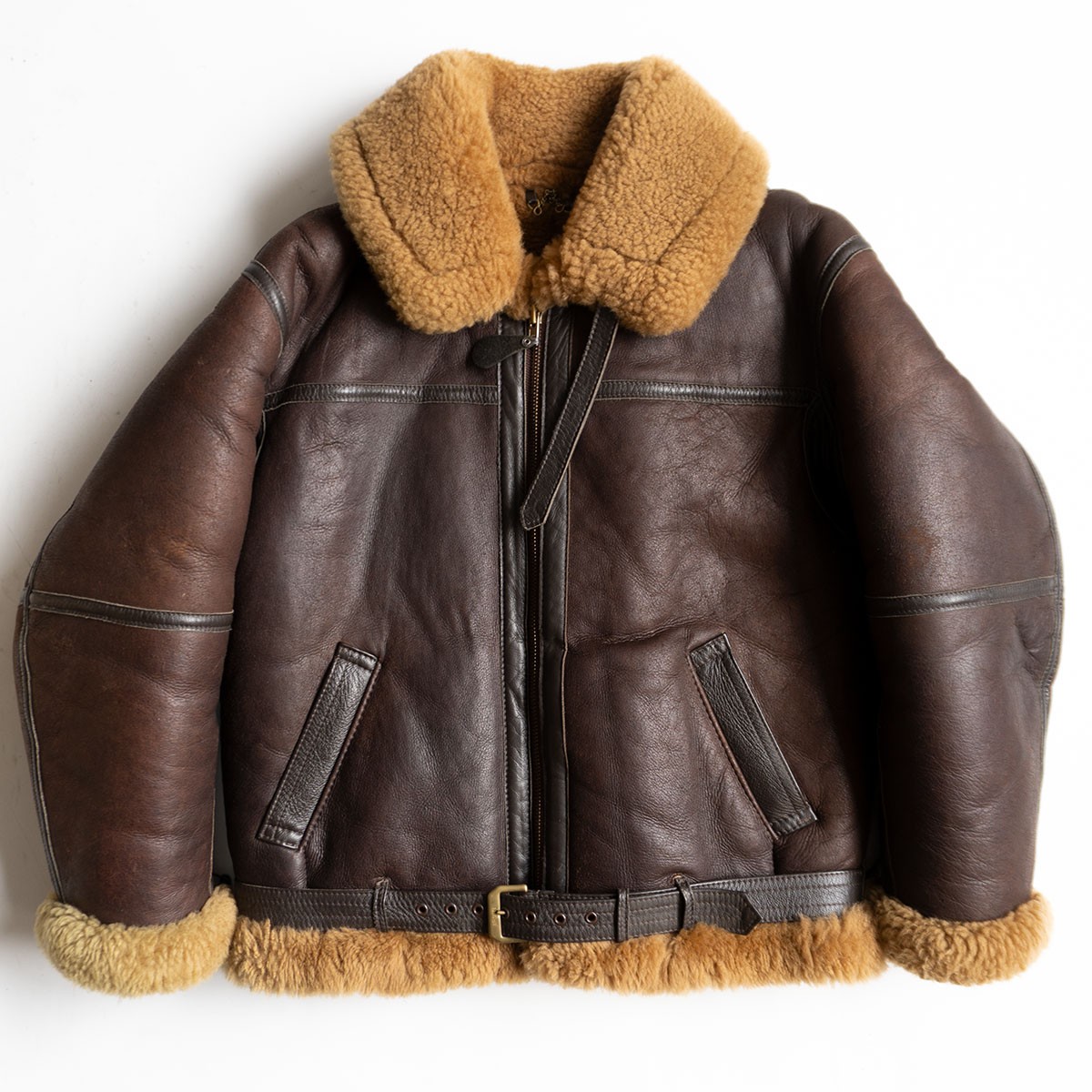 【希少】AVIATION LEATHER CRAFT【RAF IRVIN ムートン フライトジャケット】40 英国空軍 レザー アーヴィン イングランド製 26030489