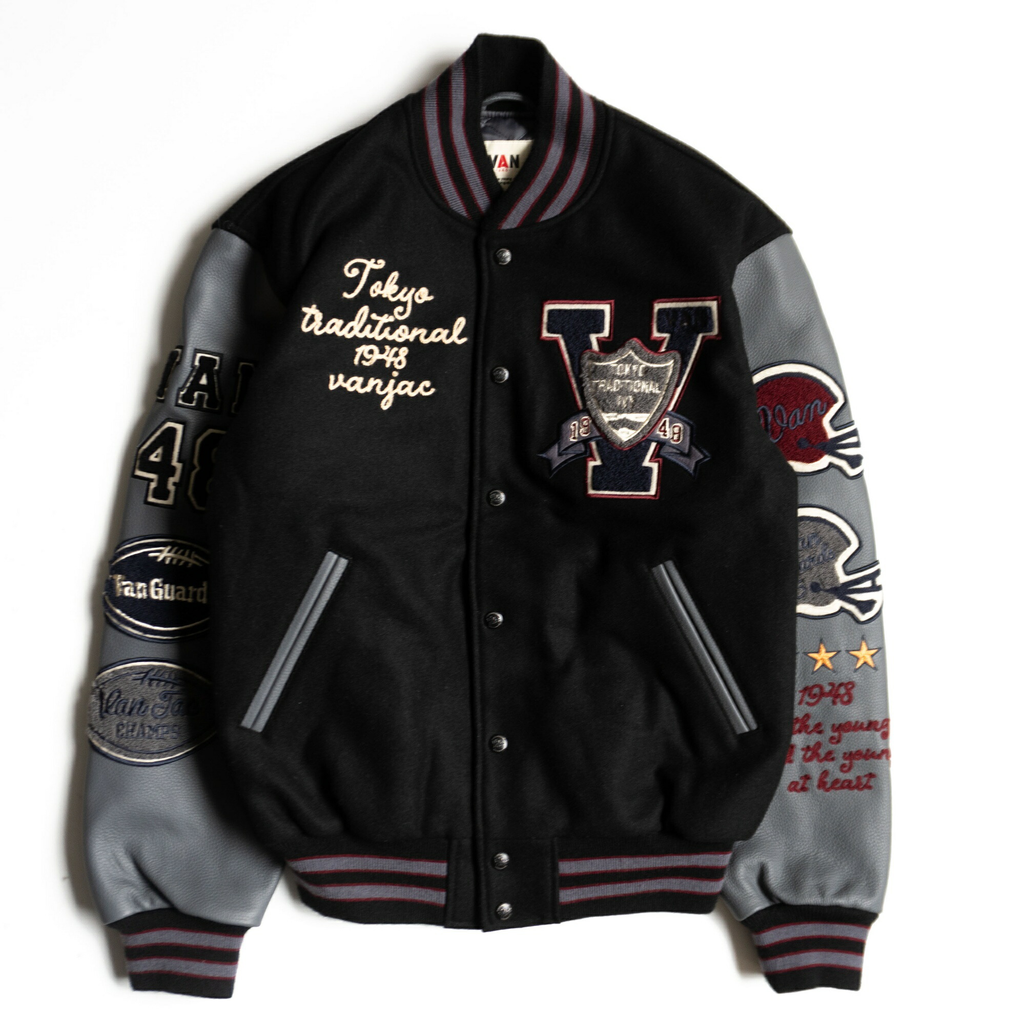 楽天市場】VAN JACKET INC. ヴァンヂャケット 日本製 袖レザー 