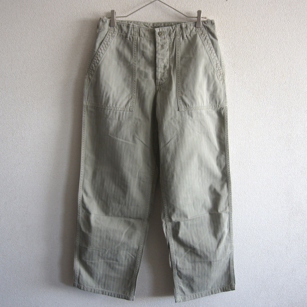【美品】 WAREHOUSE【Lot 1086 ヘリンボーン ベイカーパンツ HBT MILITARY PANTS】34 ウェアハウス ミリタリー 26030602
