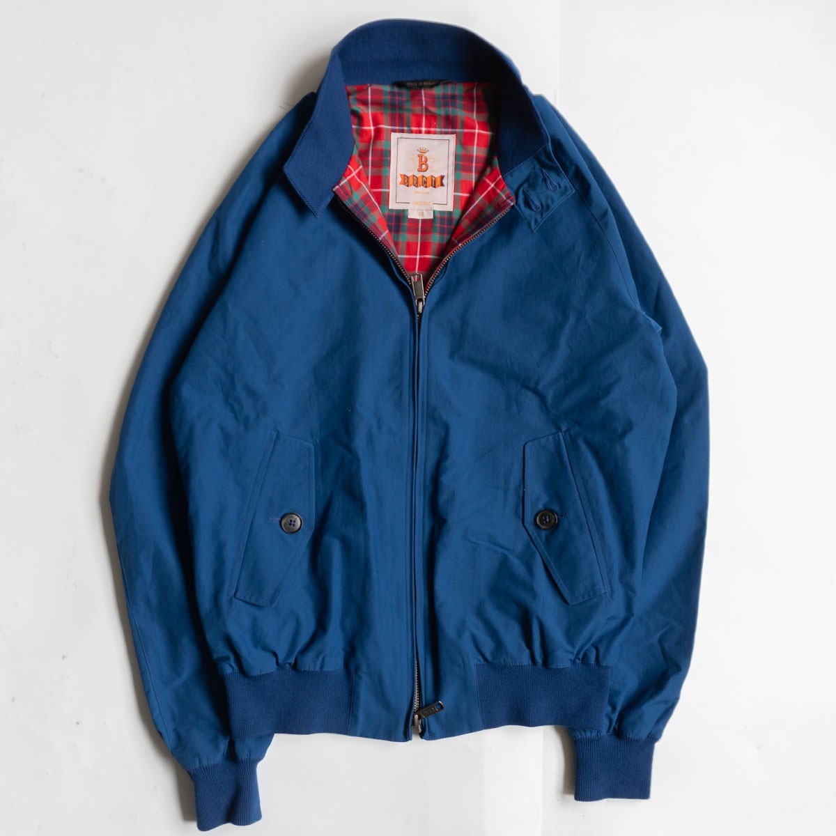 【美品】 BARACUTA 【G9 スウィングトップ ハリントンジャケット】 38 バラクータ ブルー イングランド製 26030646