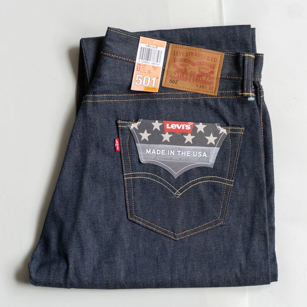 【タグ付き未使用品/USA製】 LEVI'S PREMIUM【501 デニムパンツ 】36×32 WHITE OAK コーンデニム リーバイス wxl 26030746|OLD BOY SHOP