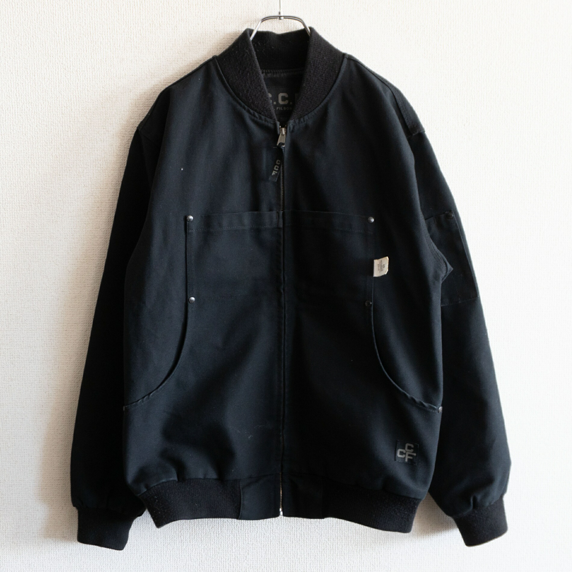 【美品】C.C.F. FILSON【家鴨 ボンバージャケット】S 黒いこと カナダ製 フィルソン 26030812