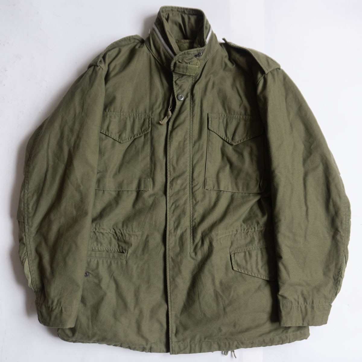 【60S/アルミジップ】US ARMY【M-65 2nd フィールドジャケット】MEDIUM-LONG 60年代 古着 26030961