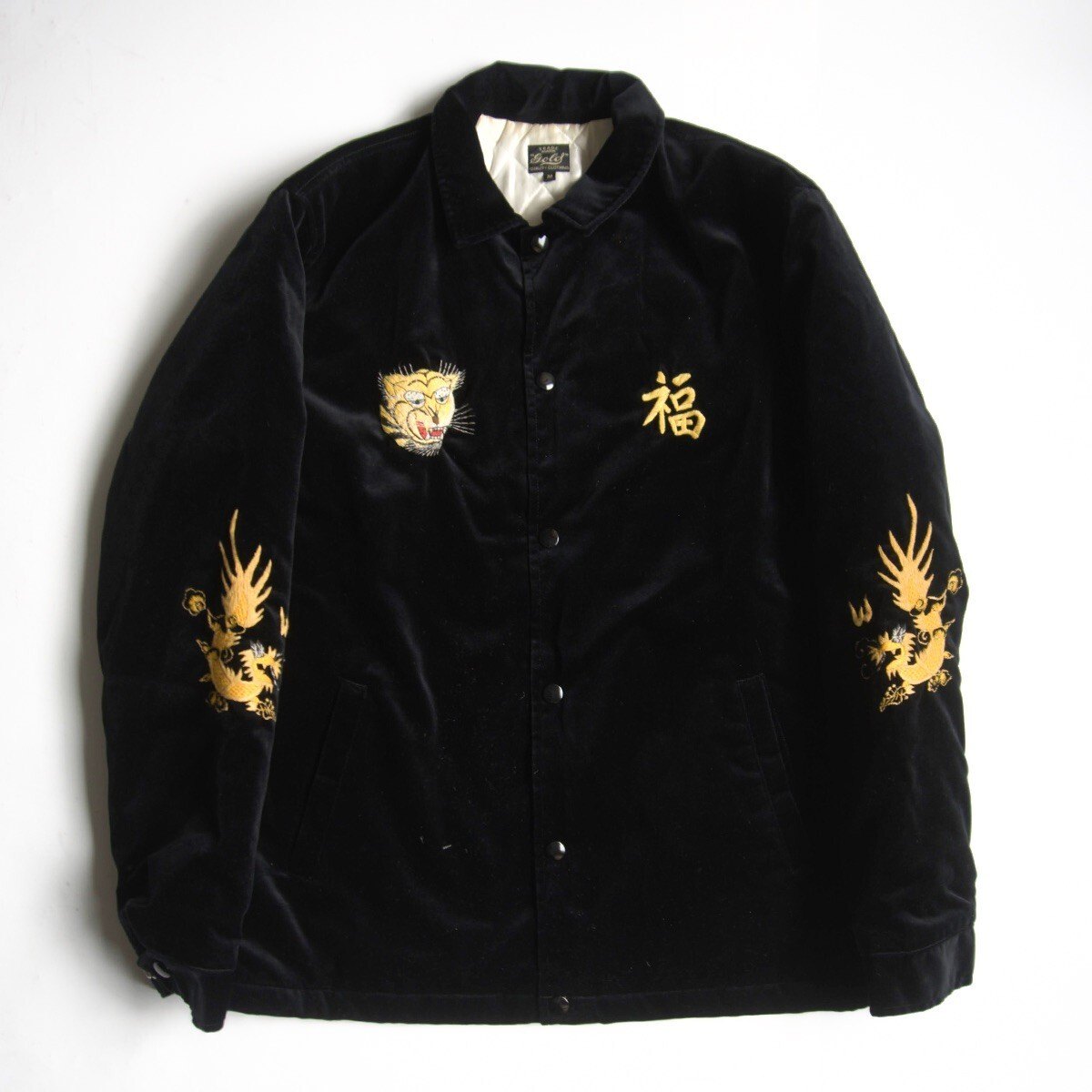 【雰囲気抜群】GOLD【VELVETEEN VIET-NAM JACKET】M 別珍 ベトジャン ジャケット 東洋 ゴールド 25110260｜OLD BOY SHOP