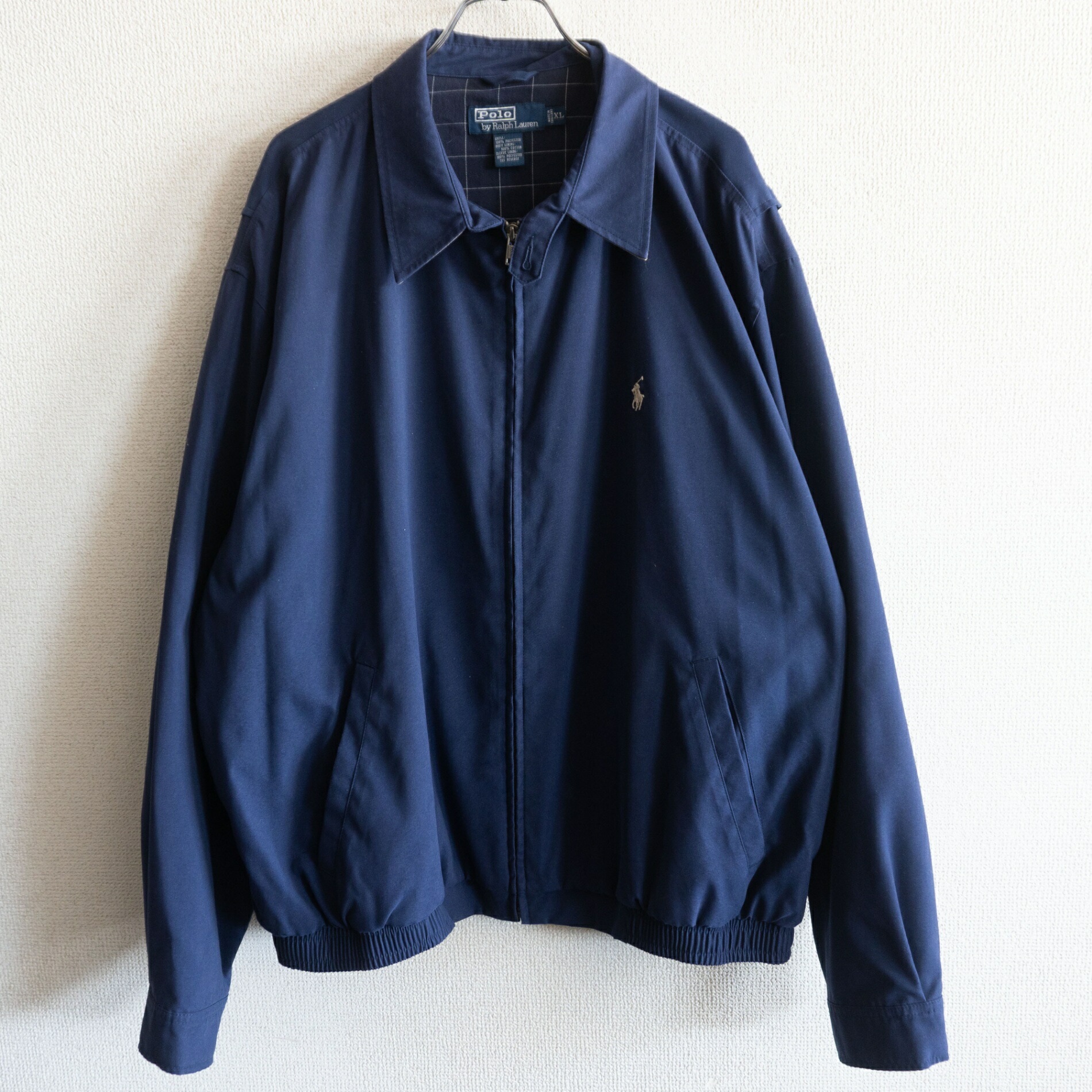 【美品】POLO RALPH LAUREN 【スイングトップ ジャケット】ＸL ネイビー ラルフローレン s2604001