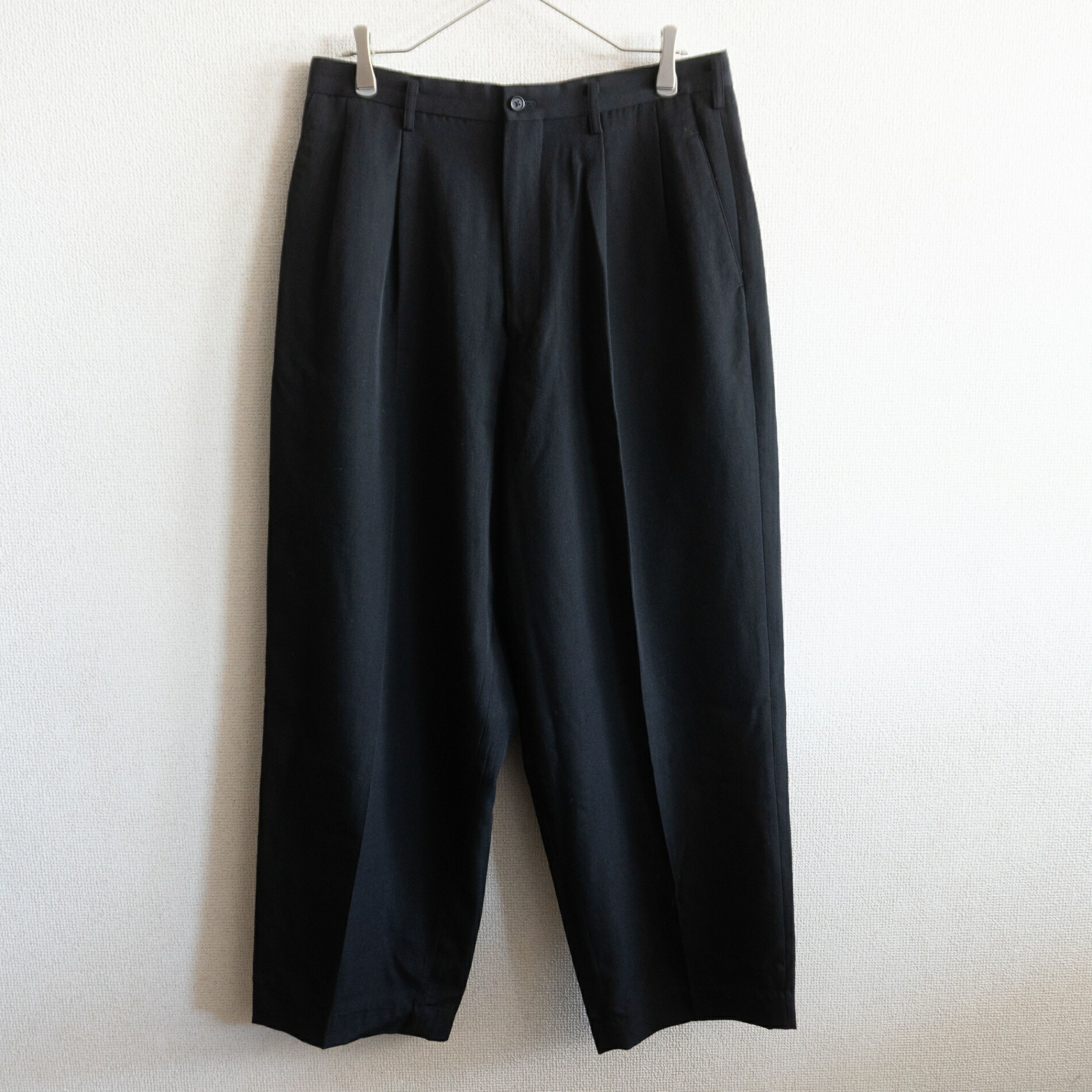 【90S/アーカイブ】Y for men【2タック ワイドテーパード スラックスパンツ】LL ウール 90年代 YOHJI YAMAMOTO ワイズフォーメン s2604008