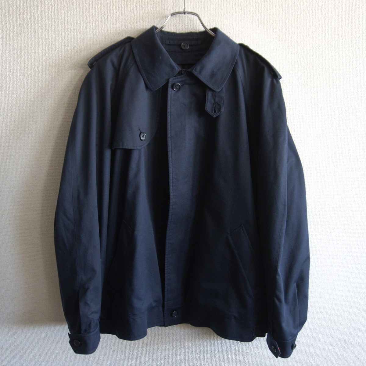 【80S/希少】 BURBERRYS 【ショートトレンチ ジャケット】ネイビー ノバチェック バーバリーズ ヴィンテージ イングランド製 26040194