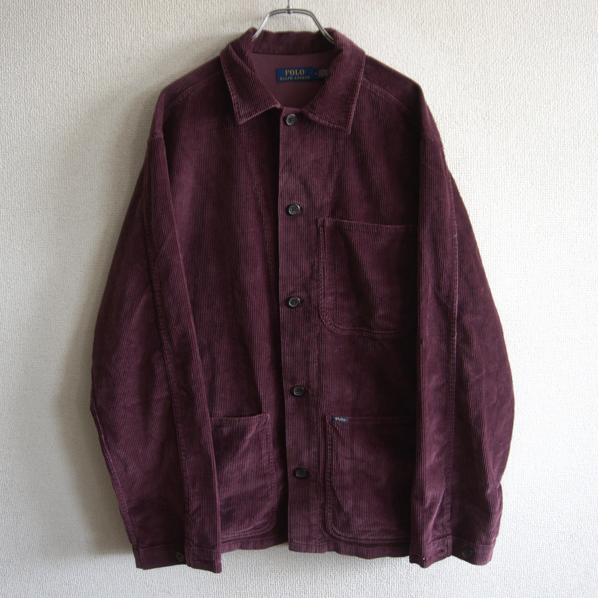 【美品】POLO RALPH LAUREN【コーデュロイ ユーティリティー ジャケット】M ボルド ポロラルフローレン s2604055