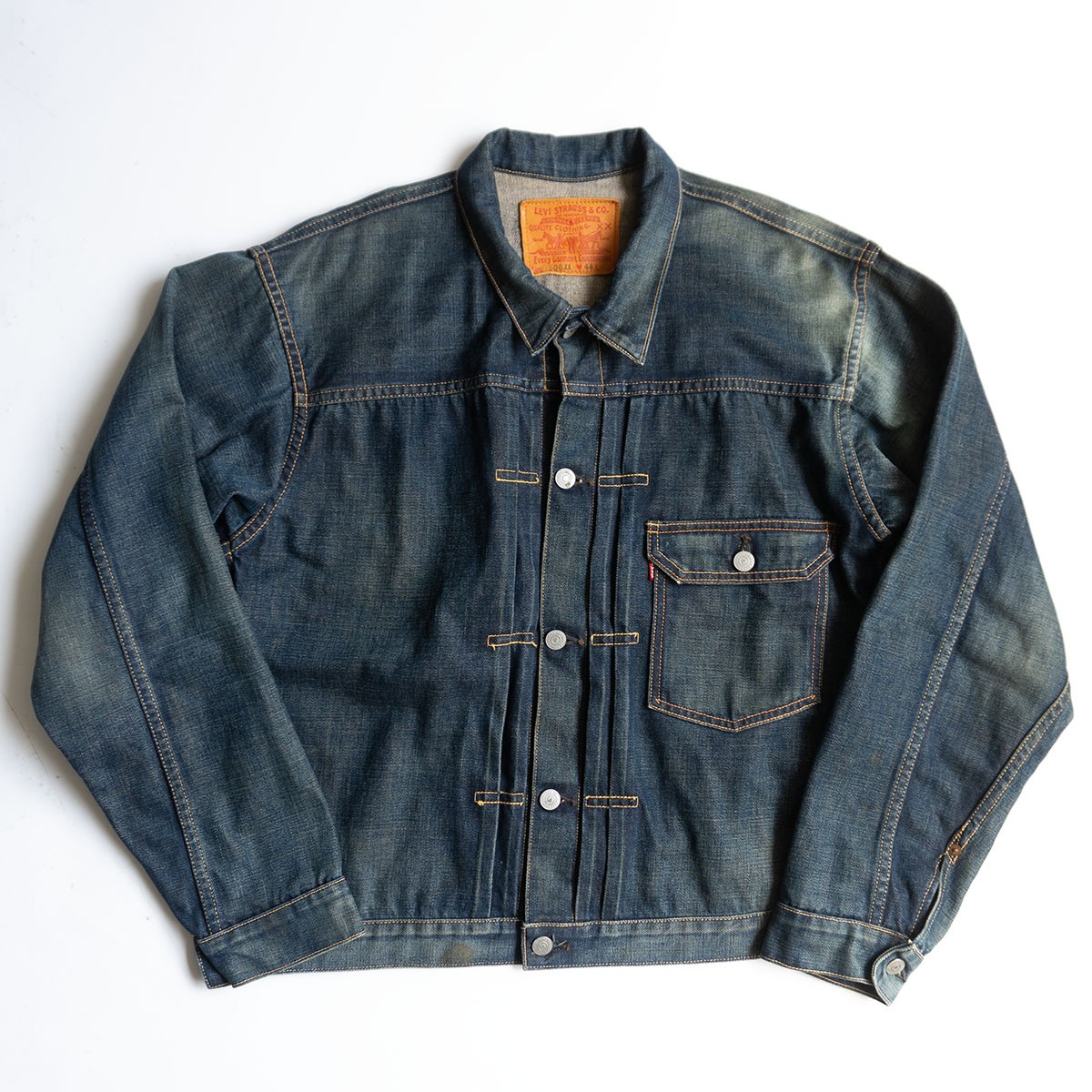 【加工モデル/ビッグサイズ】 LEVI'S VINTAGE CLOTHING【1st 506XX ビッグE デニムジャケット】44 旧日本製 リーバイス 26040254
