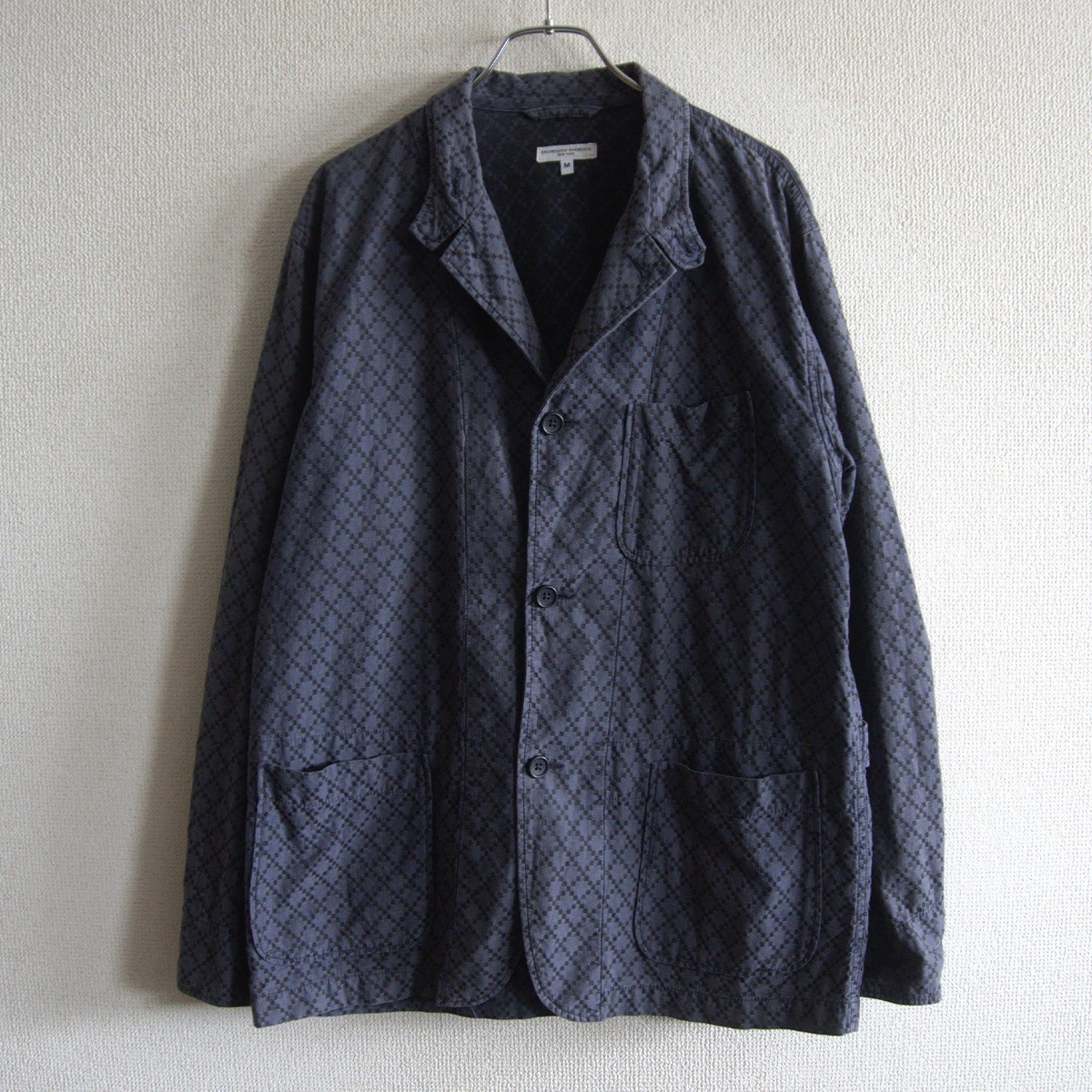 【美品】Engineered Garments【Embroidered Loiter Jacket】M ネイビー ロイター ジャケット エンジニアードガーメンツ s2604071