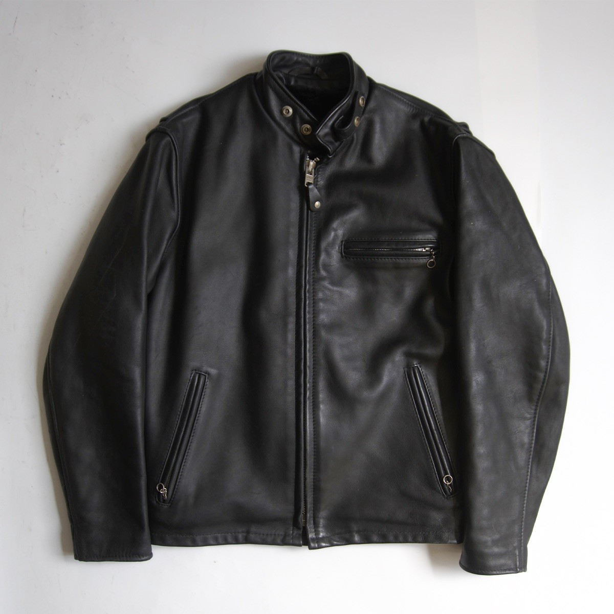 【美品】SCHOTT【641/シングルライダースジャケット】38 ボアライナー付き レザー アメリカ製 ショット 26040480｜OLD BOY SHOP