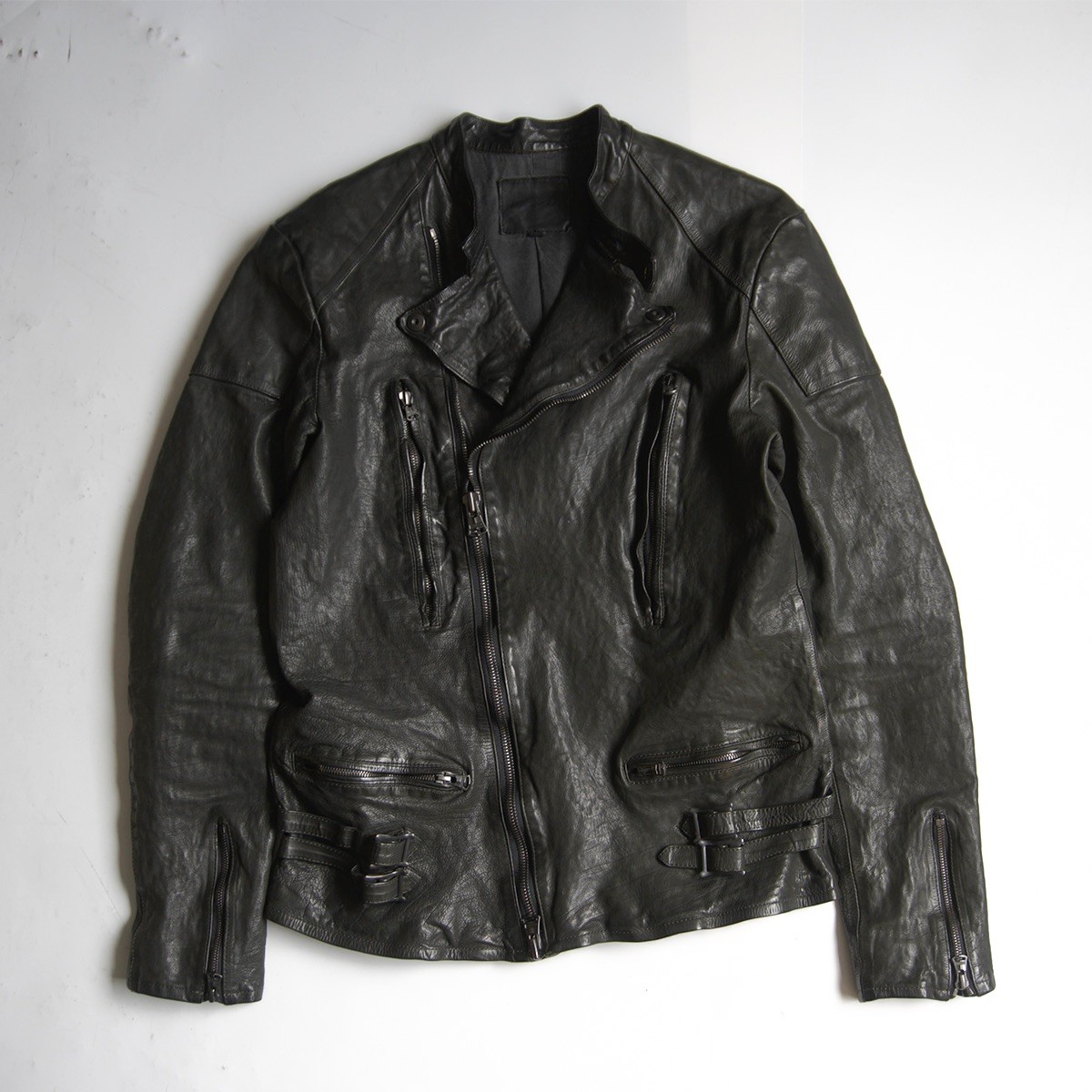 【25SS】ISAMU KATAYAMA BACKLASH【ダブルライダース 上衣】XL イサムカタヤマ うしろ側混雑時 牛皮 26040521 コート・ジャケット-メンズファッション