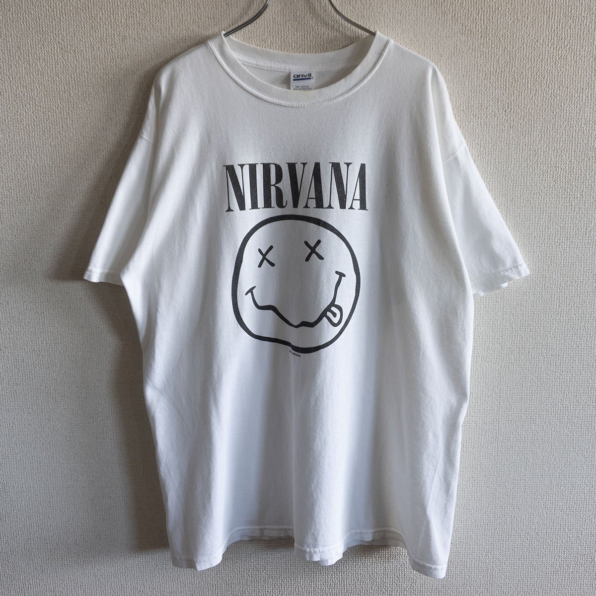 【00s】 【NIRVANA 1992 含み笑い プルオーバー】 L 開悟 anvil アンビル バンT 古着 Tee 26040717