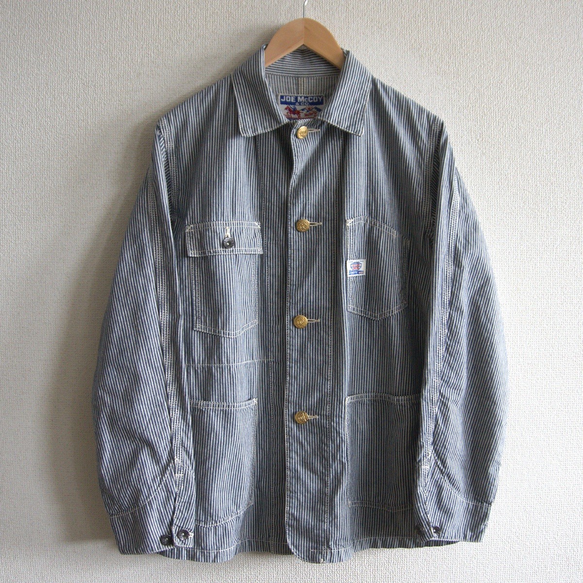 【美品】JOE McCOY【8HOUR UNION ヒッコリーストライプ 取りまかなう櫂】  上衣 ジョーマッコイ s2604167