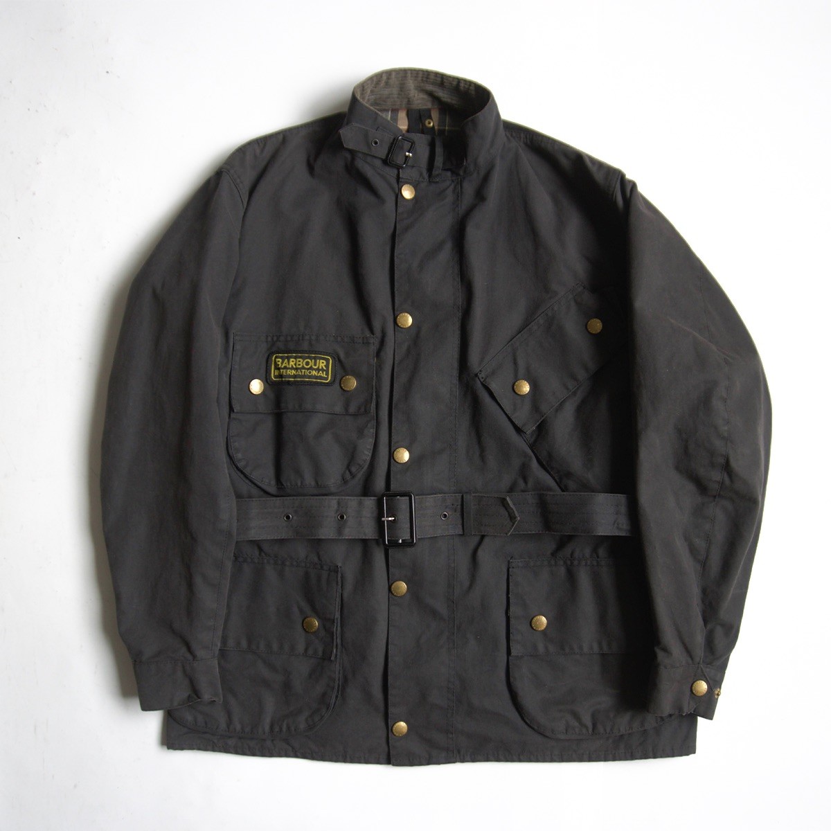 【ビッグサイズC46】 BARBOUR 【A7 International Jacket】 インターナショナル オイルド モーターサイクル ジャケット 26040805|OLD BOY SHOP