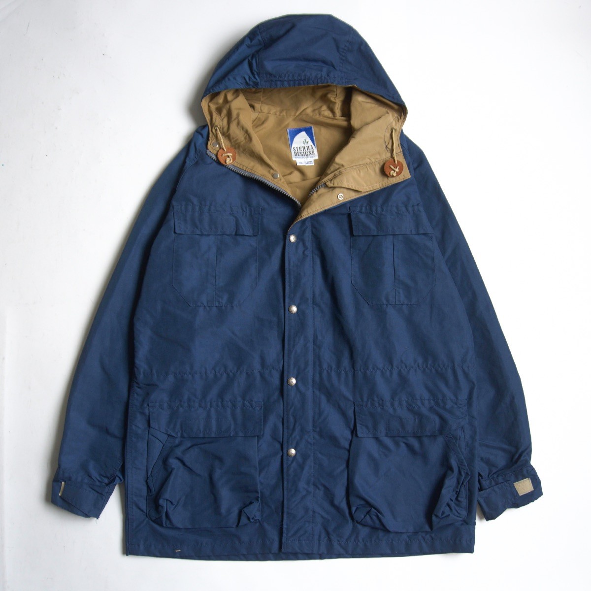 【美品】Sierra Designs 【USA製 60/40クロス マウンテンパーカー】 XL ブルー ジャケット シエラデザイン 26040838