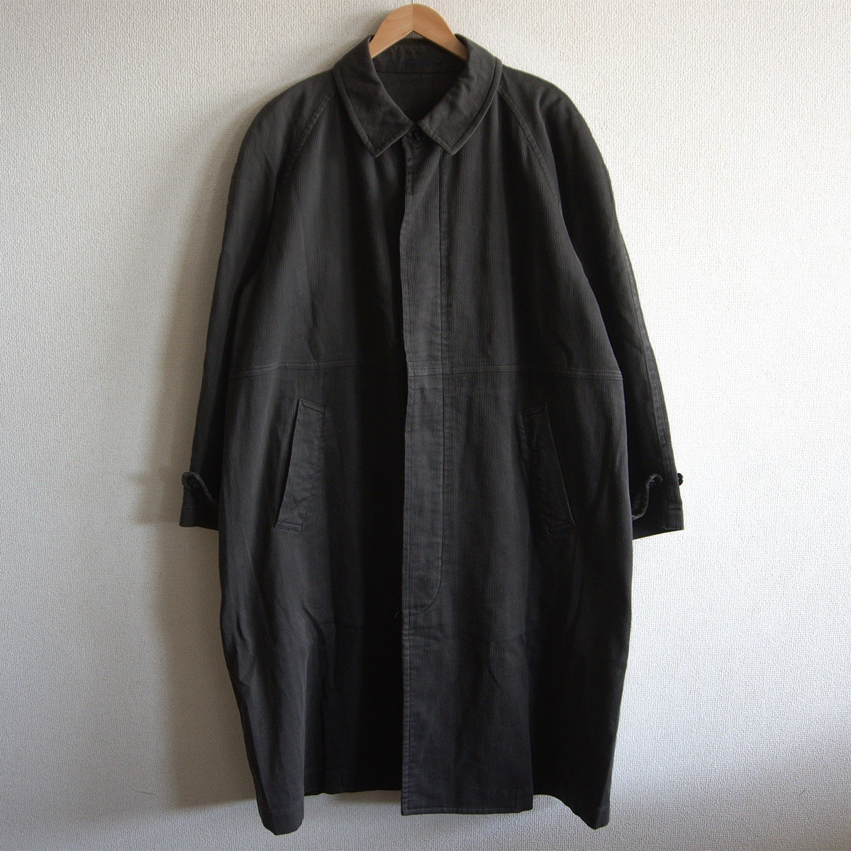 【80年月日/アーカイブ】COMME des GARCONS HOMME 【80s ピケ コール天 ステンカラー 厚地の外套】M コムデギャルソンオム 26040803