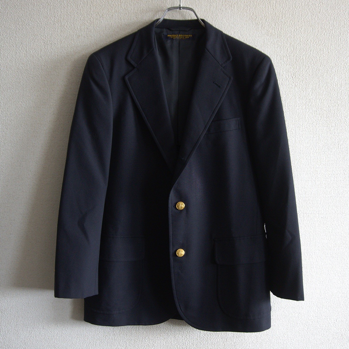 【最高級品】BROOKS BROTHERS【テーラードジャケット /紺ブレ】90A4 金牡丹 ブルックスブラザーズ ブレザー 26050052