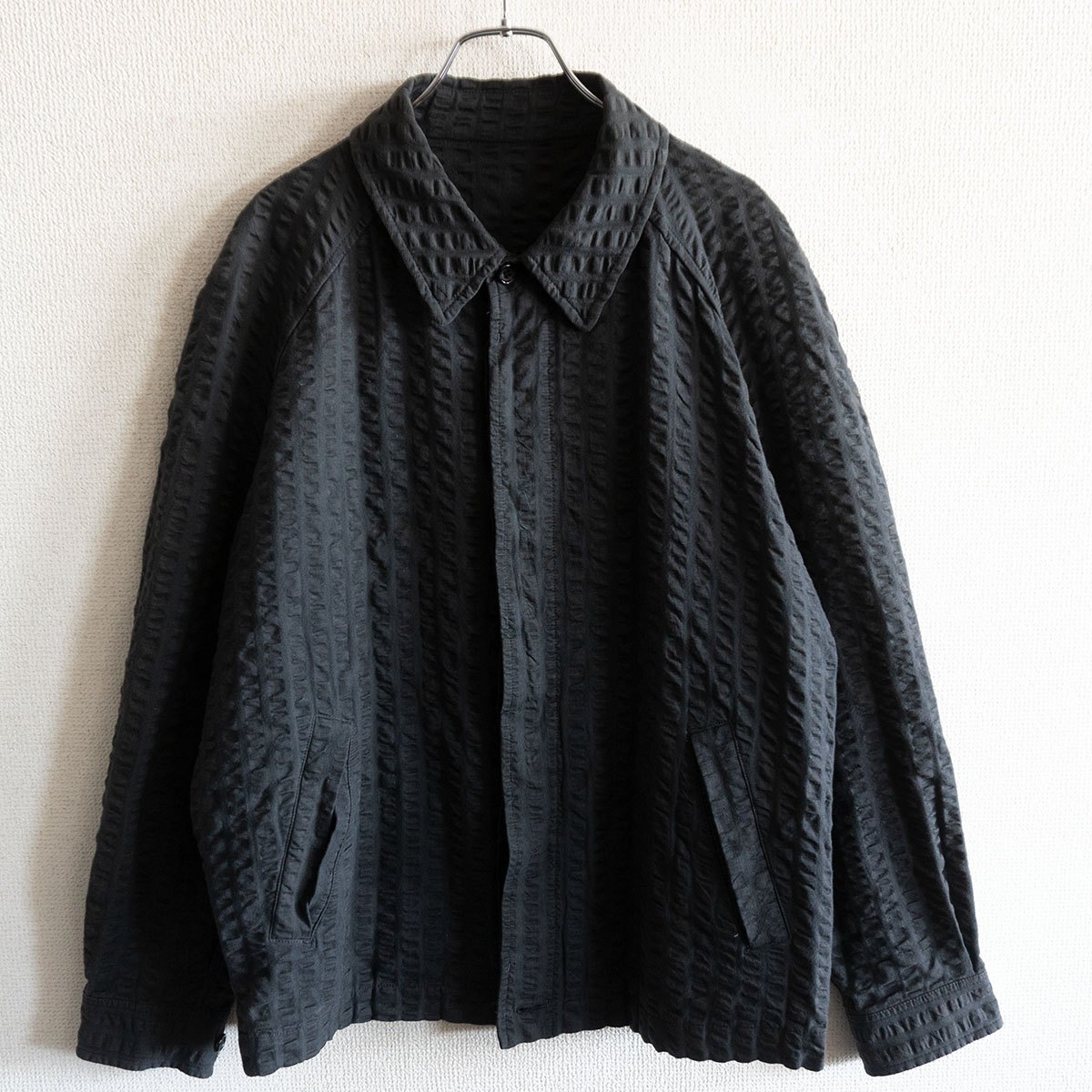 【80s/アーカイブ】COMME des GARCONS HOMME【大層らしい大きさ 綿織物 上衣】M 黒いこと コムデギャルソンオム 26050231