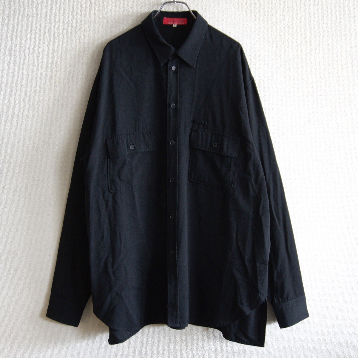 【90s/赤引き舟】Y\u0027s for men【ボックス席影ぼうし 人絹 プルオーバー 】M YOHJI YAMAMOTO ヨウジヤマモト ワイズフォーメン 26050346