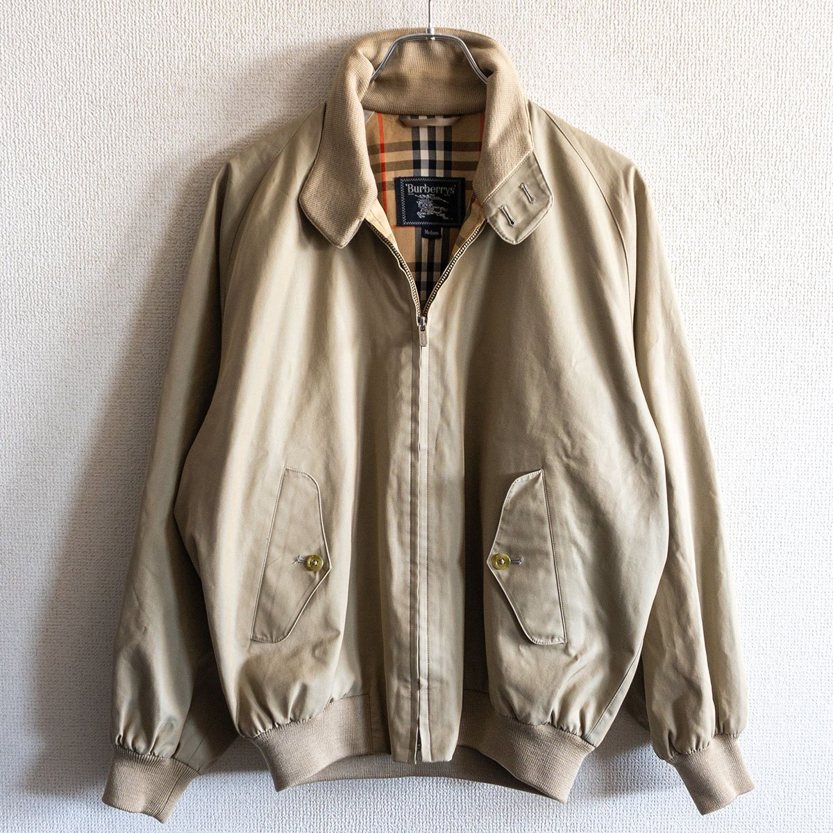 【90S】 BURBERRYS 【律動的な調子いの一番 上衣】M ノバチェック バーバリーズ  s2605073