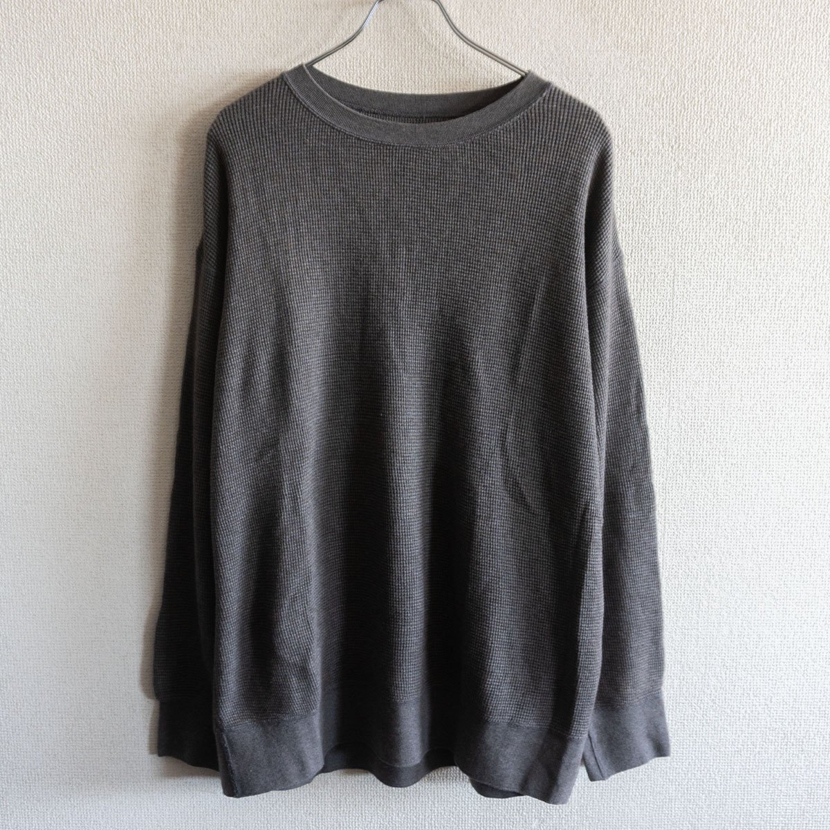 【美品】 ARTS&SCIENCE 【コットン ヤク サーマル トップス】3 グレー カットソー アーツアンドサイエンス 26050408｜OLD BOY SHOP