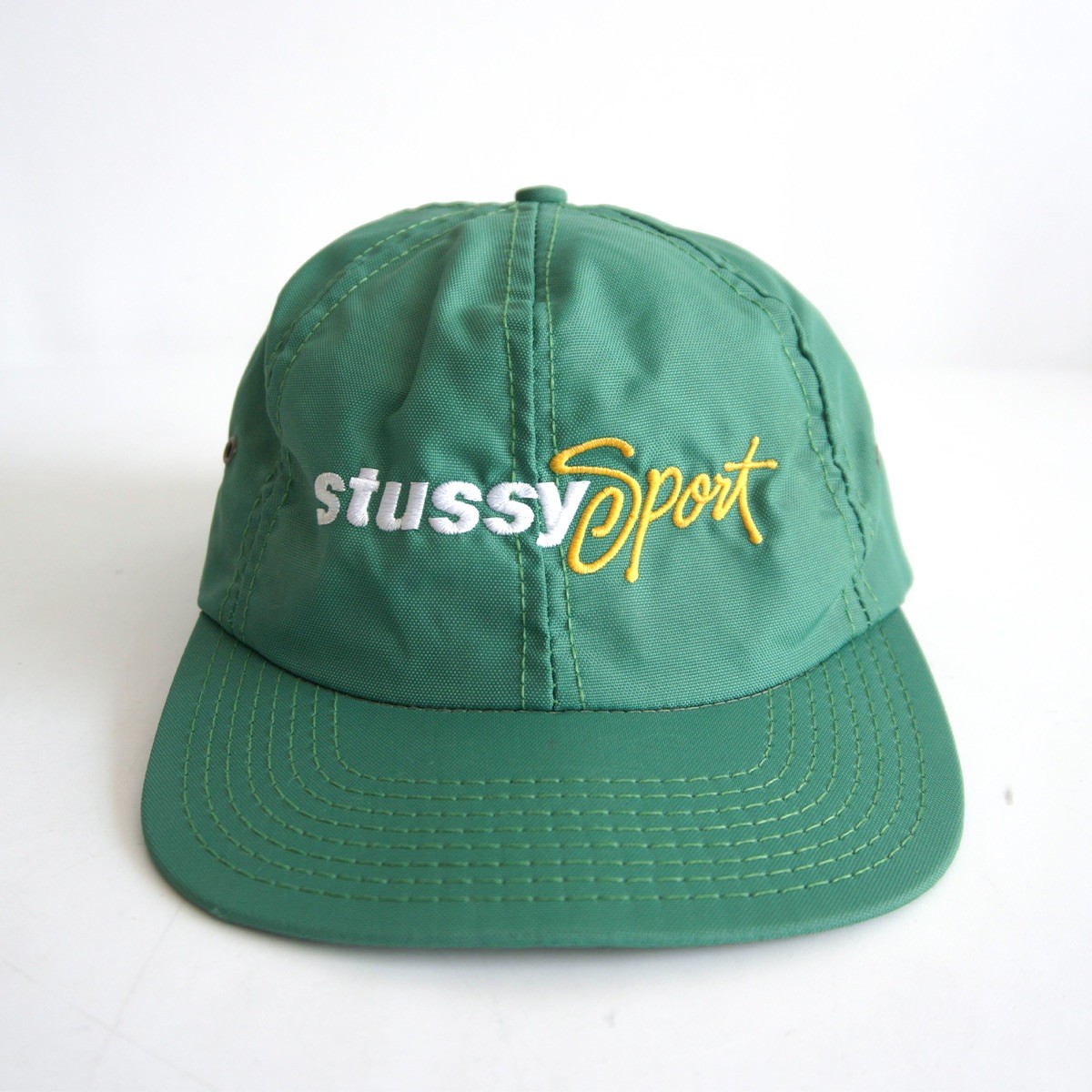 【90s】OLD STUSSY【USA製 野球 旗がしら】 かぶり笠 年寄りの ステューシー 白引き舟 26050438