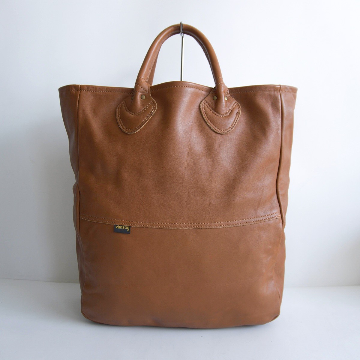 【美品】VANSON【なめし革 トートバッグ】赤銅色 バンソン 26050425