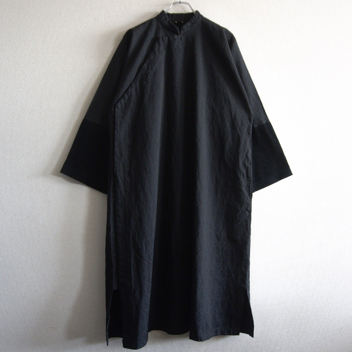 【美品】COMME des GARCONS 【製品染め 刺繍 チャイナ ワンピース】S ブラック コムコム コムデギャルソン 26050364｜OLD BOY SHOP