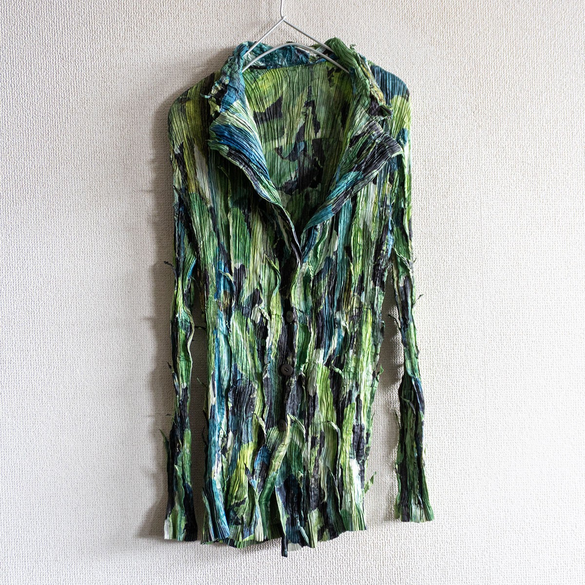 【美品】ISSEY MIYAKE FETE【シワ加工 プリーツ シャツ】 3 総柄 イセイイミヤケ 26050529｜OLD BOY SHOP