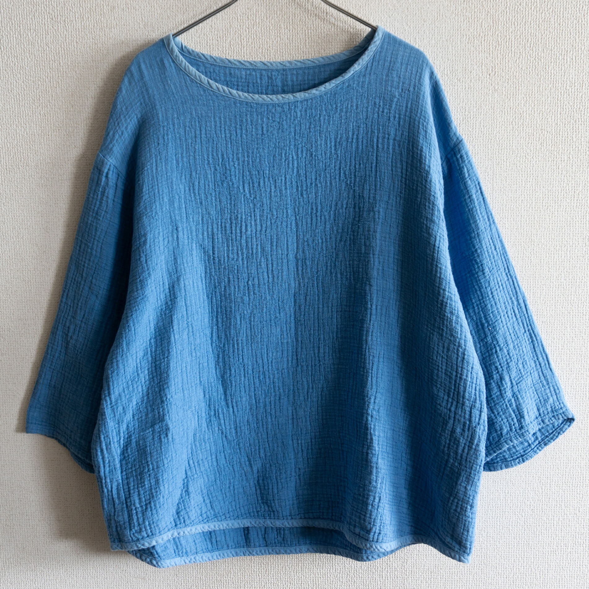 【美品】 PORTER CLASSIC【SASHIKO LINEN PREMIUM SWEAT SHIRT】 3 刺し子リネン プレミアムスウェットシャツ 26050629