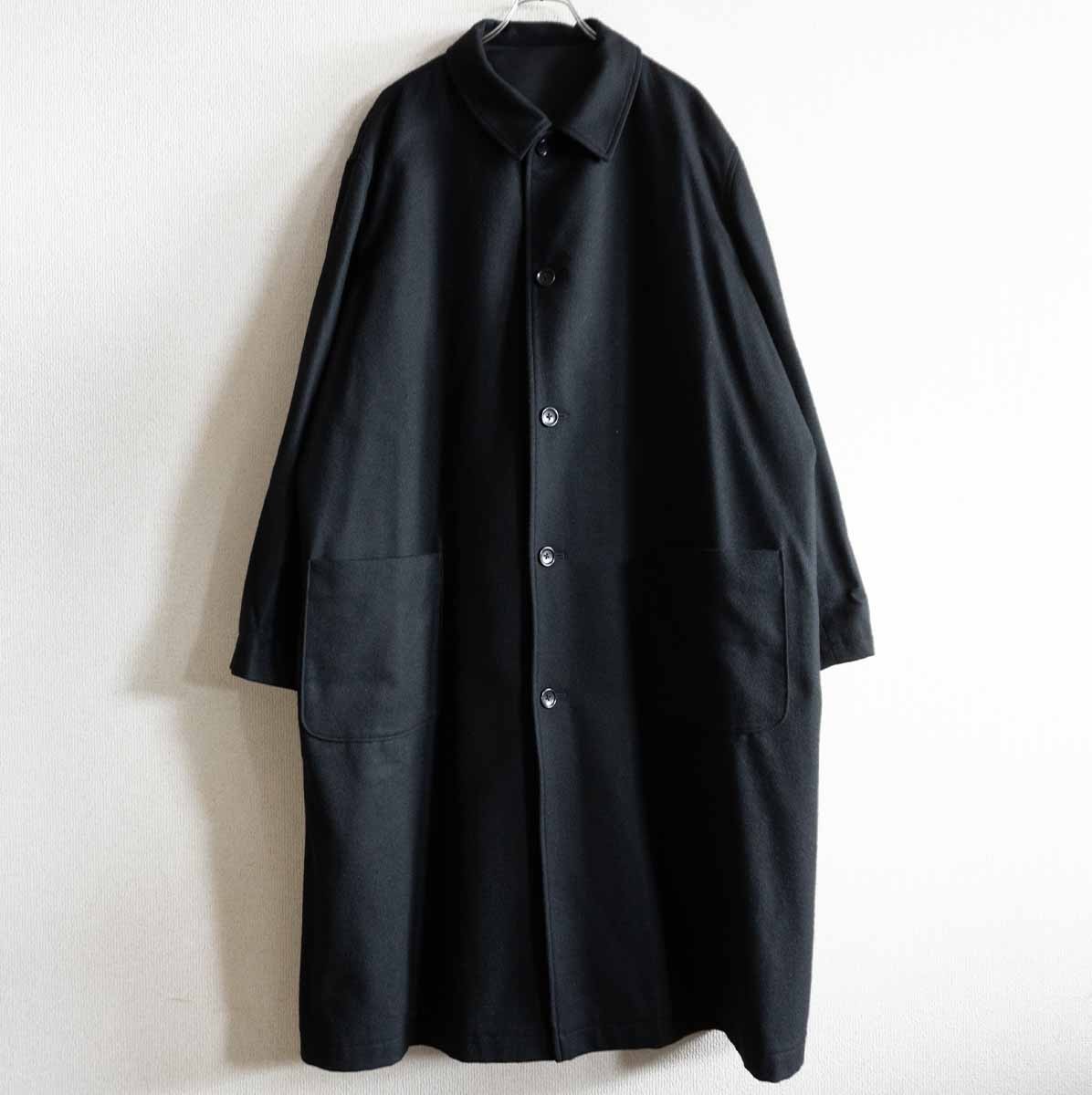【アーカイブ/赤下げ札】Y\u0027s for men【ともし火メルトン 羊毛 ロング ステンカラー厚地の外套】3 YOHJI YAMAMOTO ヨウジヤマモト ワイズフォーメン s2605139