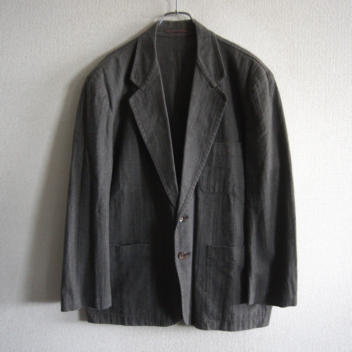 【80s】COMME des GARCONS HOMME【チドリ透かし彫り 読み合わせる テーラード 上衣】 M コムデギャルソンオム 26060049
