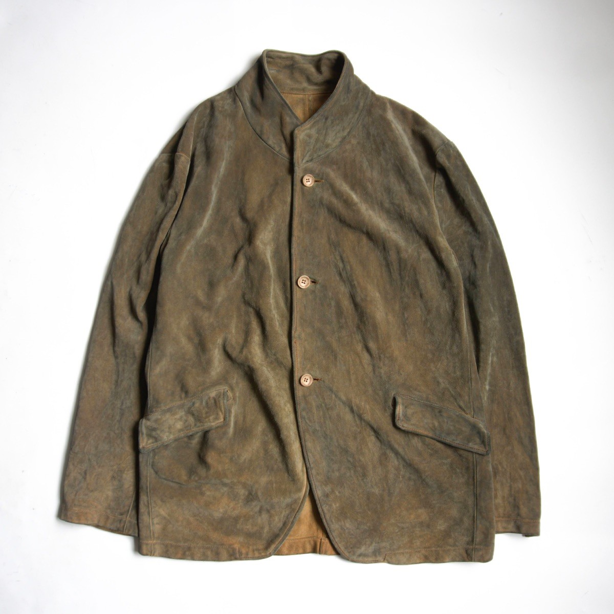 【希少サイズ】ISAMU KATAYAMA BACKLASH【スタンドカラー レザー ジャケット】5 イサムカタヤマバックラッシュ 26050781｜OLD BOY SHOP