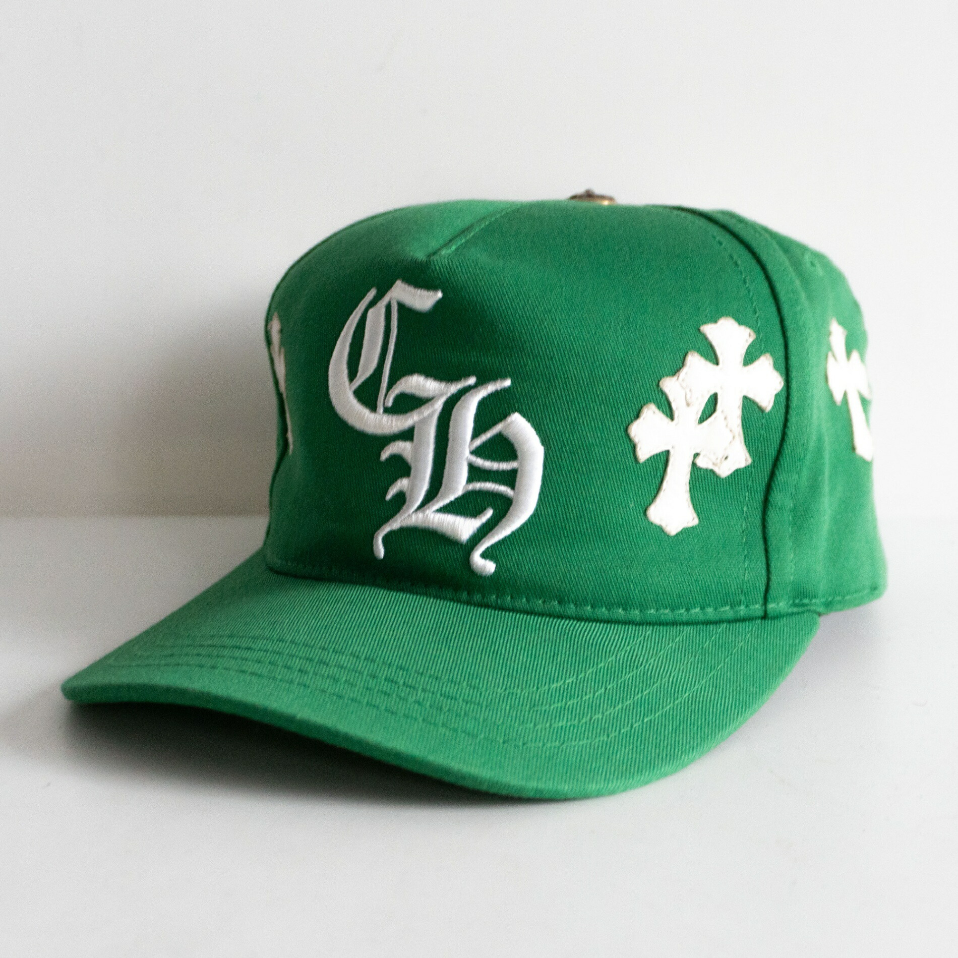 【最御前上等】CHROME HEARTS【CROSS PATCH BASEBALL HAT】 クロスボール クロムハーツ しろがね色 26060134