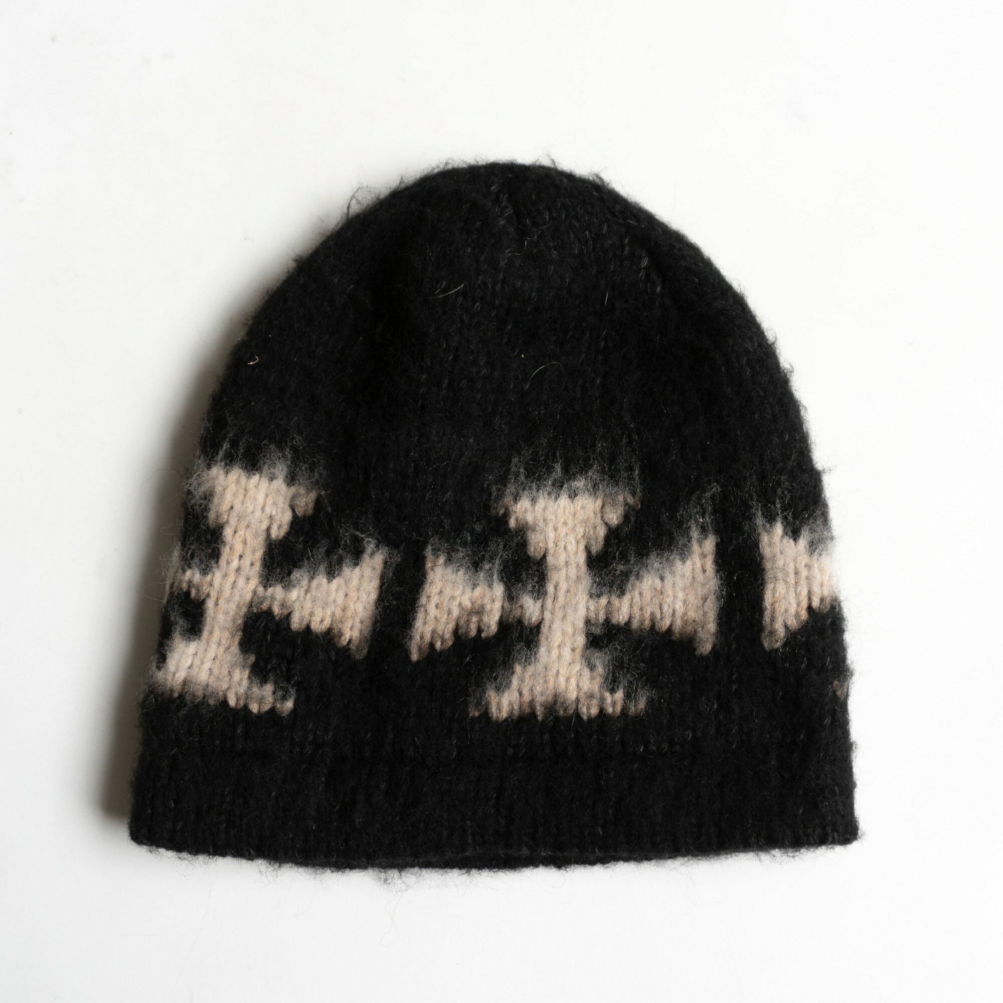 【美品】ASKYURSELF 【BRUSHED CROSS BEANIE】 アスクユアセルフ ビーニー ニットキャップ 26060207|OLD BOY SHOP
