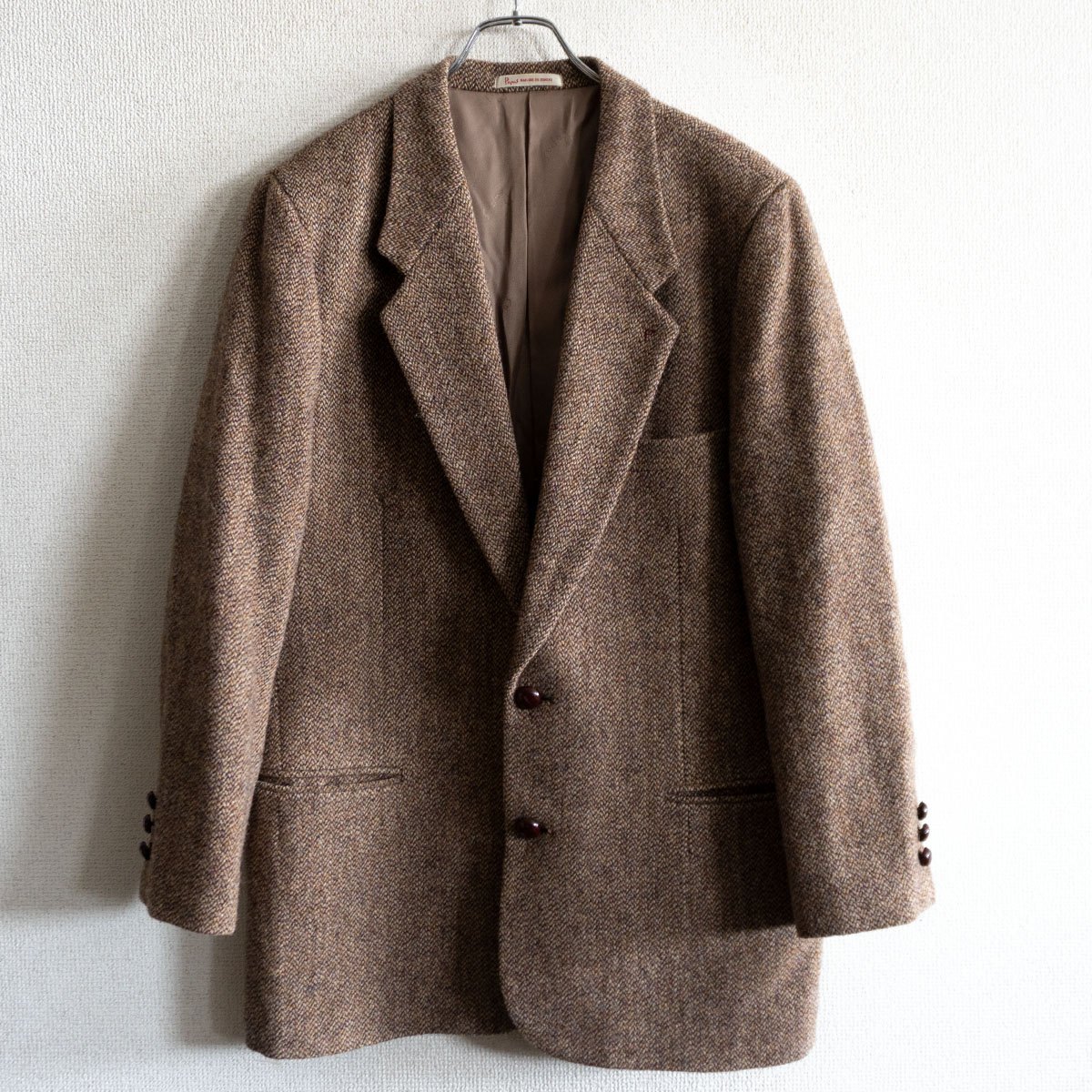 【美品】PAPAS 【× Harris Tweed ツイード 2B テーラード ジャケット】M46 パパス ハリスツイード 26060521|OLD BOY SHOP