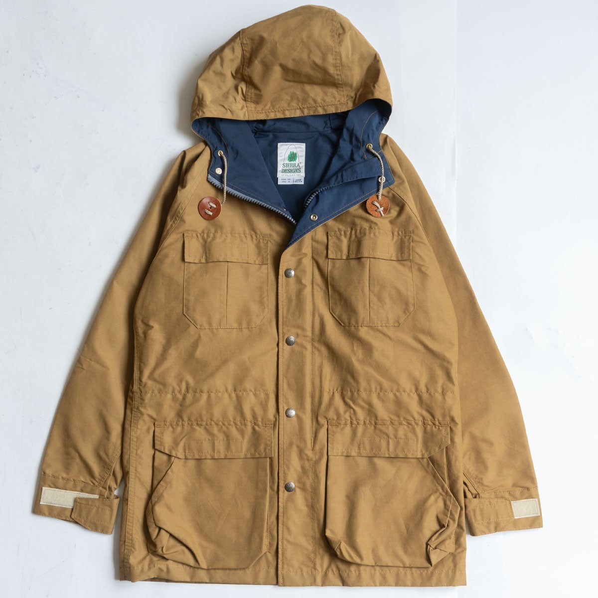 【美品】Sierra Designs 【USA製 60/40差し交わす お山パーカー】S タン 上衣 シエラデザイン 26060517