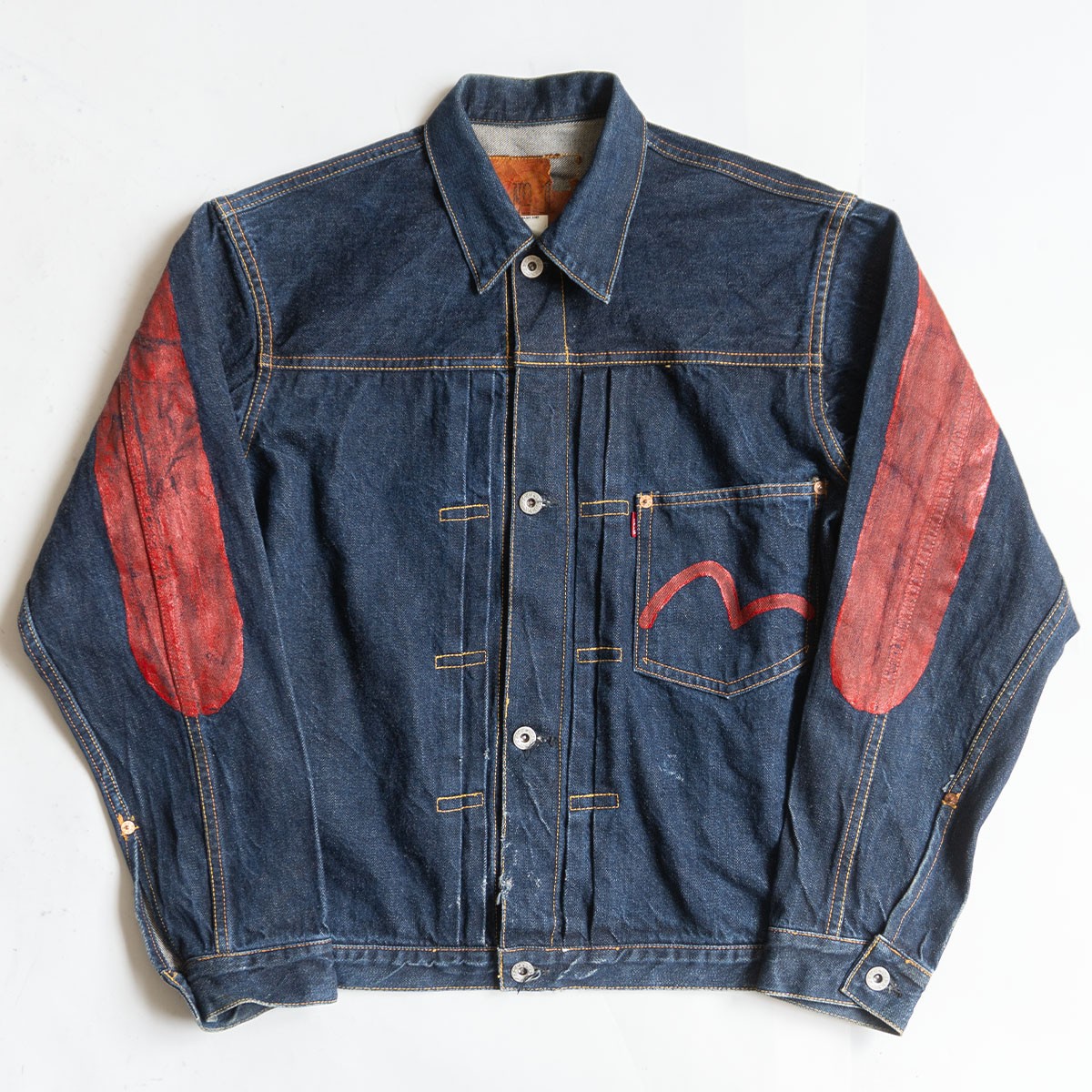 【雰囲気抜群/大戦モデル】EVISU 【LOT.1213 1st type デニムジャケット】40 ファースト エビス Gジャン 26060514|OLD BOY SHOP