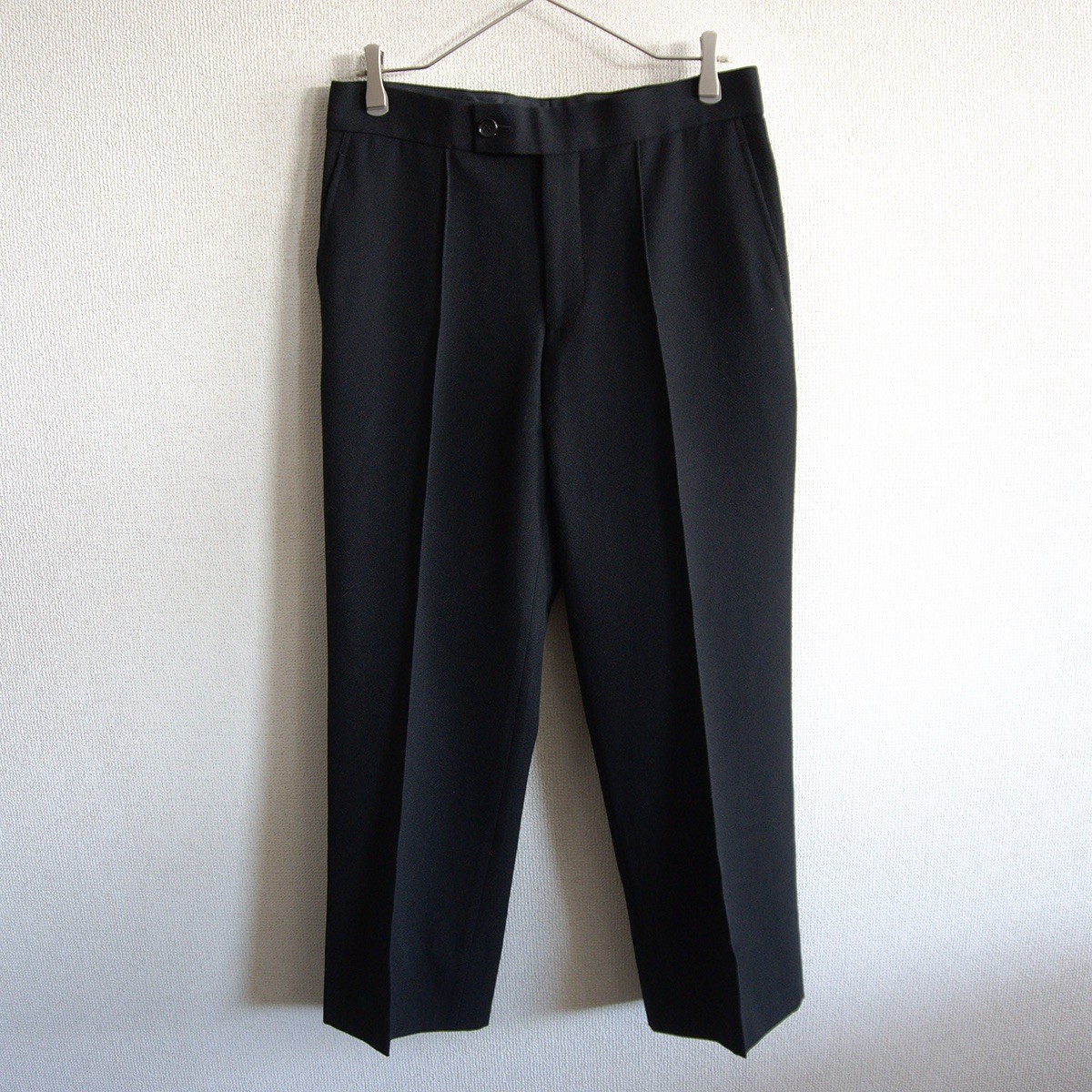 【AD2001/アーカイブ】COMME des GARCONS HOMME【00s ワンタック スラックスパンツ】M ブラック コムデギャルソンオム s2606047｜OLD BOY SHOP
