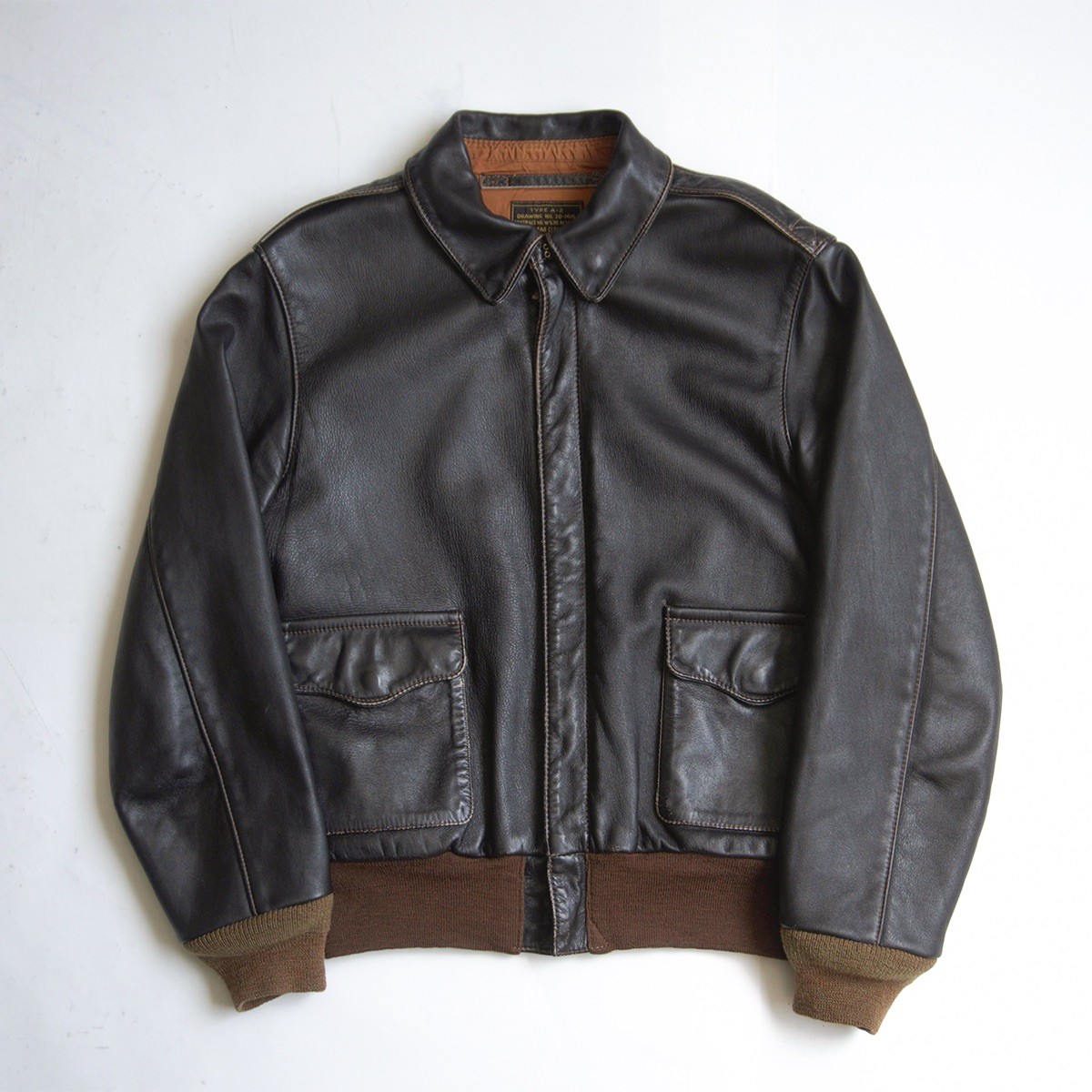 【ROUGH WEAR/実名復刻】 The REAL McCOY’S【A-2 フライトジャケット】40 レザー ジャケット リアルマッコイ 26060564|OLD BOY SHOP