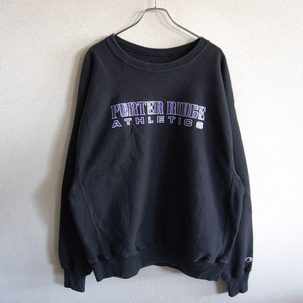 【雰囲気抜群】CHAMPION【PREMIUM REVERSE WEAVE リバースウィーブ スウェット】XL ブラック チャンピオン カレッジ 26060287｜OLD BOY SHOP