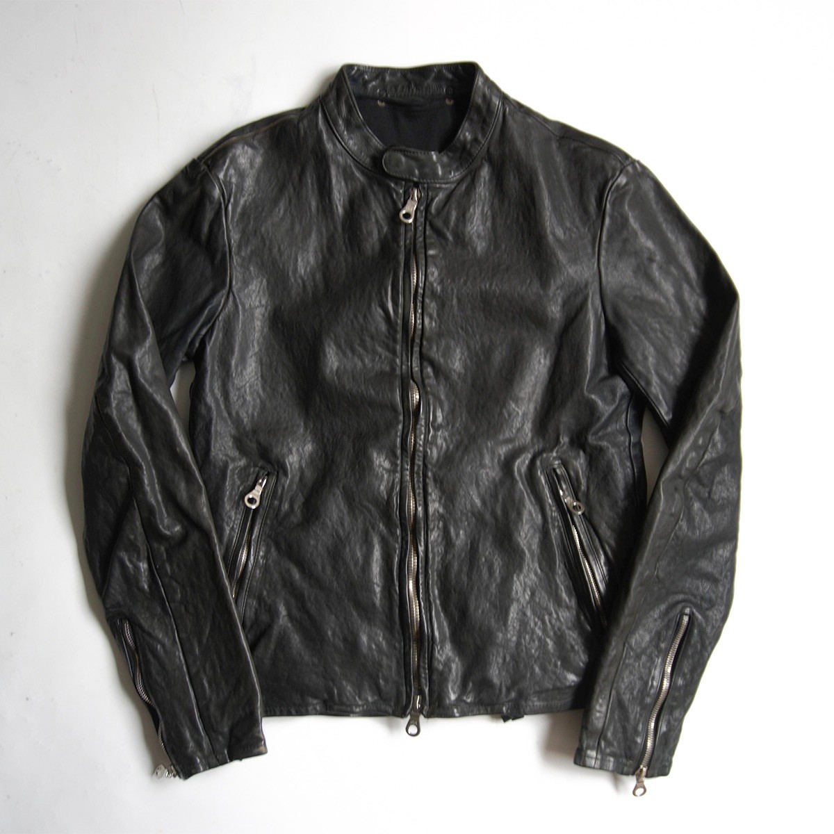 【イタリーショルダー】ISAMU KATAYAMA BACKLASH【シングルライダース ジャケット】M イサムカタヤマバックラッシュ 牛革 26060760｜OLD BOY SHOP